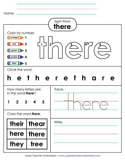 Worksheet 4: There (Printable PDF Worksheet)
