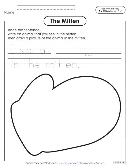 Trace & Write - Write and Draw (Printable PDF Worksheet)