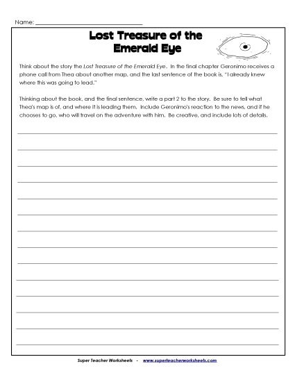 Whole Book - Write Part 2 (Printable PDF Worksheet)