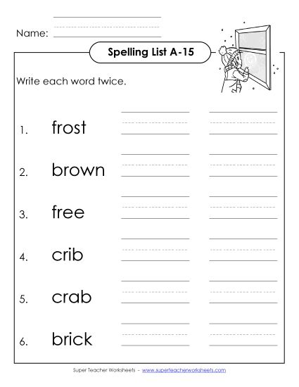 Worksheets - Write Twice (A-15) (Printable PDF Worksheet)