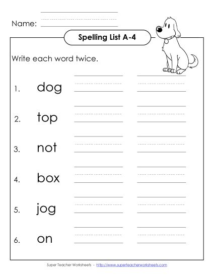 Worksheets - Write Twice (A-4) (Printable PDF Worksheet)
