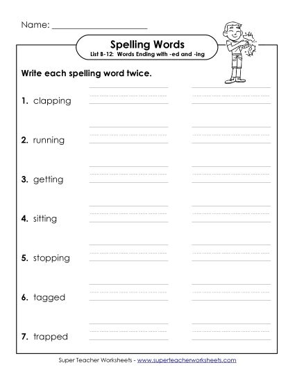 Worksheets - Write Twice (B-12) (Printable PDF Worksheet)