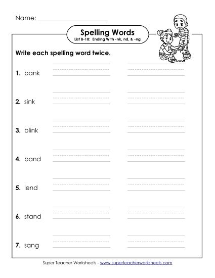 Worksheets - Write Twice (B-18) (Printable PDF Worksheet)