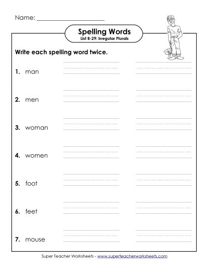 Worksheets - Write Twice (B-29) (Printable PDF Worksheet)