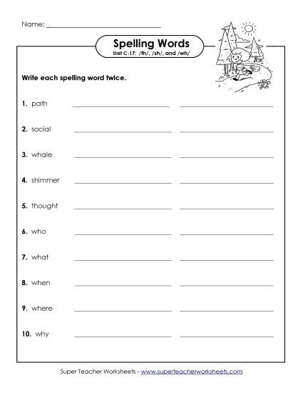 Worksheets - Write Twice (C-17) (Printable PDF Worksheet)