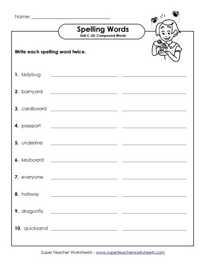 Worksheets - Write Twice (C-25) (Printable PDF Worksheet)
