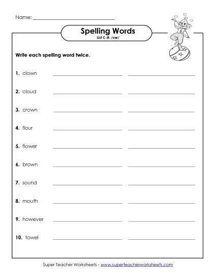 Worksheets - Write Twice (C-8) (Printable PDF Worksheet)