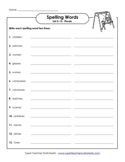 Worksheets - Write Twice (D-12) (Printable PDF Worksheet)
