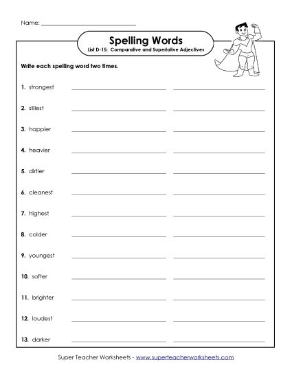 Worksheets - Write Twice (D-15) (Printable PDF Worksheet)
