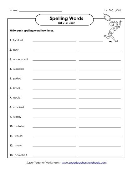 Worksheets - Write Twice (D-5) (Printable PDF Worksheet)