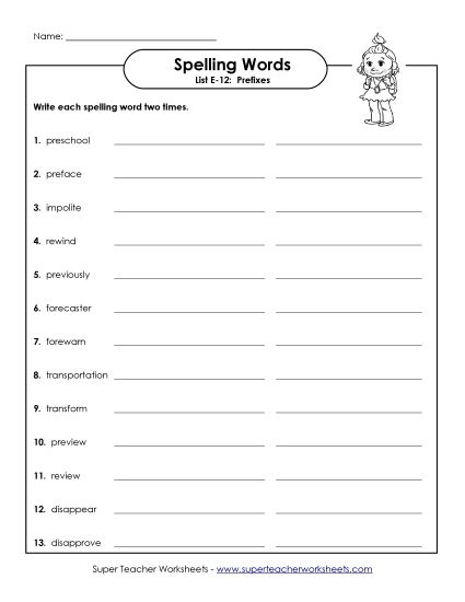 Printable Worksheets - Write Twice (E-12) (Printable PDF Worksheet)