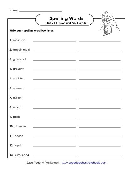 Printable Worksheets - Write Twice (E-14) (Printable PDF Worksheet)