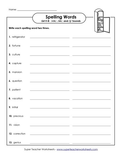 Printable Worksheets - Write Twice (E-8) (Printable PDF Worksheet)