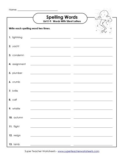 Printable Worksheets - Write Twice (E-9) (Printable PDF Worksheet)