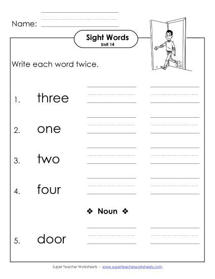 Worksheets - Write Twice (Unit 14) (Printable PDF Worksheet)