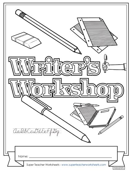 Folder & Binder Covers - Writer's Workshop (Printable PDF Worksheet)