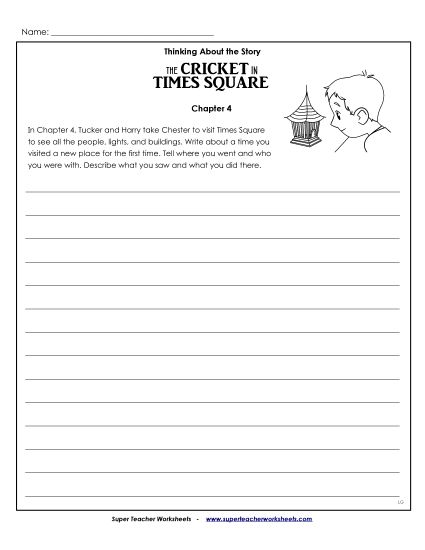 Chapters 4 - 6 - Writing Prompt: Chapter 4 (Printable PDF Worksheet)