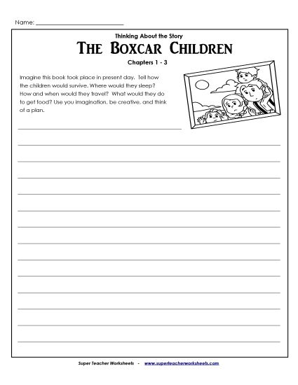 Chapters 1-3 - Writing Prompt: Chapters 1-3 (Printable PDF Worksheet)