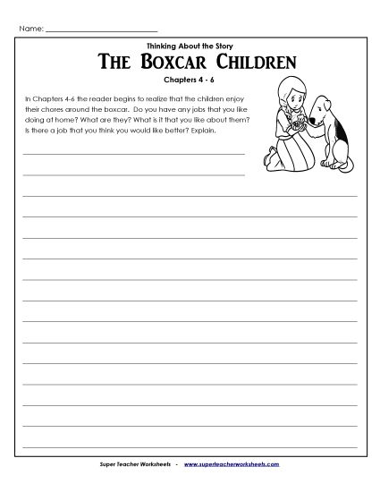 Chapters 4-6 - Writing Prompt: Chapters 4-6 (Printable PDF Worksheet)