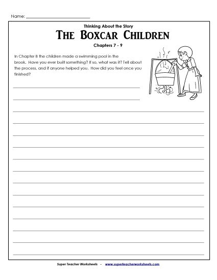 Chapters 7-9 - Writing Prompt: Chapters 7-9 (Printable PDF Worksheet)