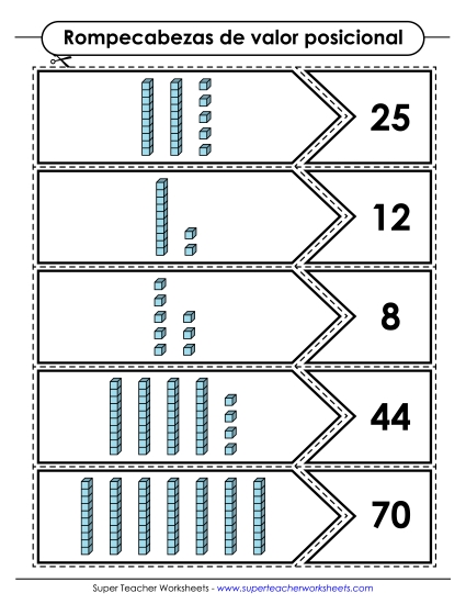 Valor Posicional (2 dígitos) Gratis Worksheet