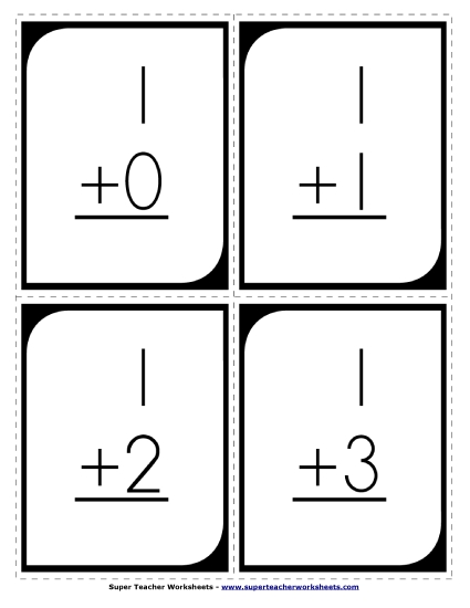 Tarjetas de Suma (Grandes) Gratis Worksheet