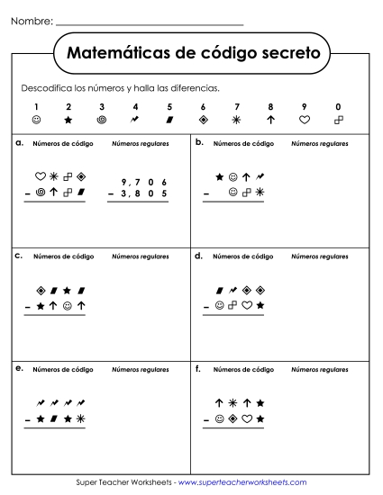 MCS: Resta de 4 dígitos Gratis Worksheet