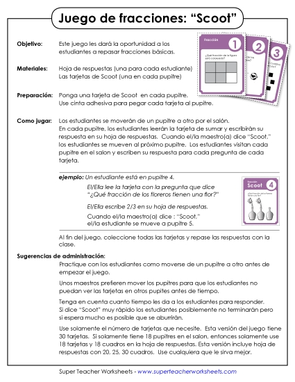 Fracciones Básicas Gratis Worksheet