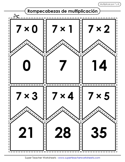 Multiplicación por 7 y por 8 Gratis Multiplicacion Worksheet
