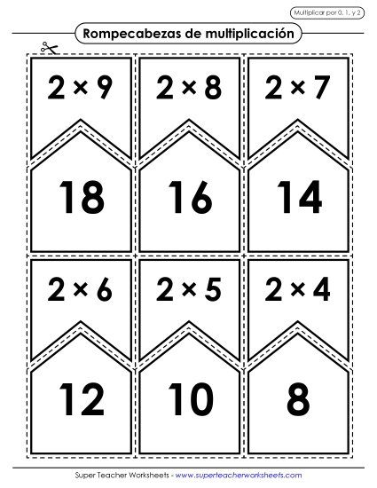 Multiplicación por 0, por 1 y por 2 Gratis Multiplicacion Worksheet