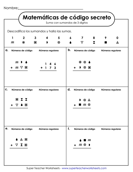 Suma SCM: Sumandos de 3 Dígitos Gratis Worksheet