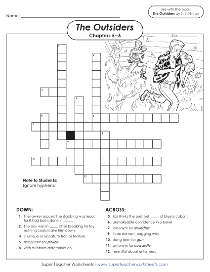 New Vocabulary Crossword for Chapters 5 and 6 Worksheet New Vocabulary Crossword for Chapters 5 and 6 Worksheet