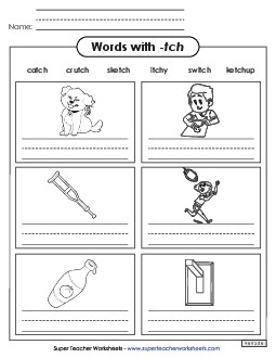 Writing -tch Words Phonics Trigraphs Worksheet