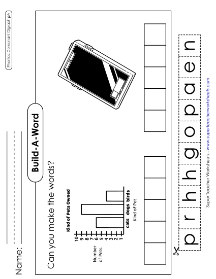 New Build-a-Word: Graph and Phone Worksheet New Build-a-Word: Graph and Phone Worksheet