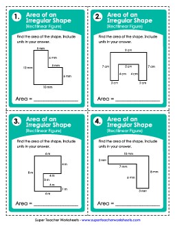 Area of an Irregular Shape (Basic) Worksheet