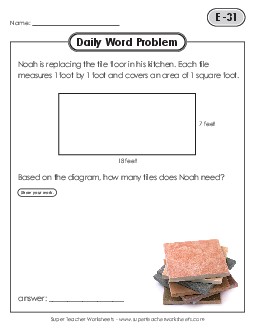 Daily Word Problems  E-31 through E-35 Worksheet