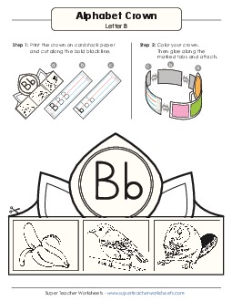 Crown: Letter B Alphabet Worksheet