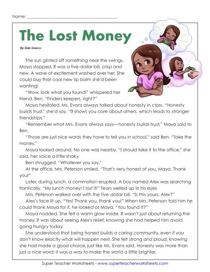 aThe Lost Money (Honesty)