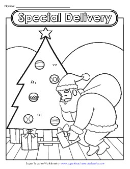 Special Delivery Christmas Worksheet