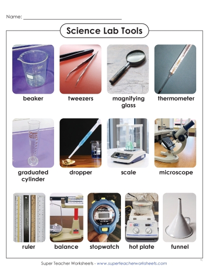 New Lab Tools Anchor Chart Worksheet New Lab Tools Anchor Chart Worksheet