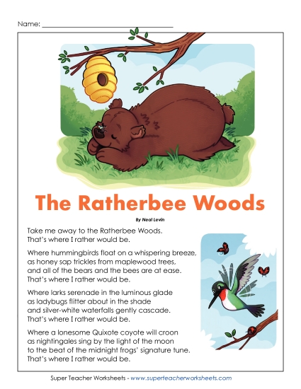 aThe Ratherbee Woods (Poem)