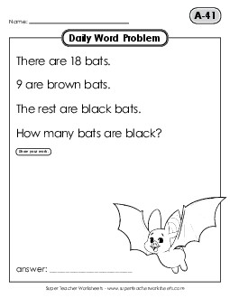 Daily Word Problems A-41 through A-45 Worksheet