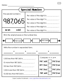 Special Number 987,065 Worksheet