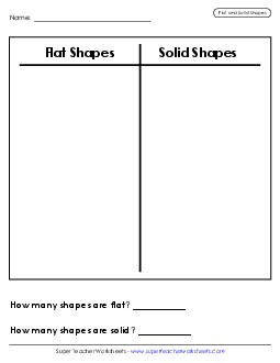 Solid and Flat Sort Geometry Worksheet