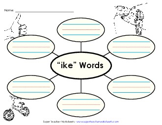 Word Web (-ike) Word Families Worksheet