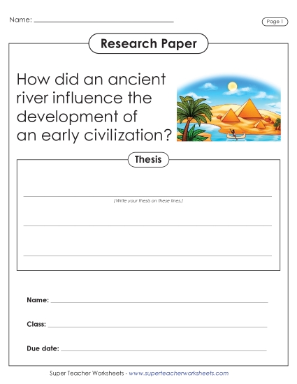 New Ancient River Research Paper Worksheet New Ancient River Research Paper Worksheet