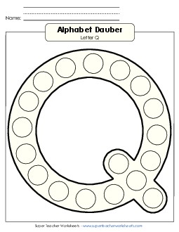 Letter Q - Dabber Alphabet Worksheet