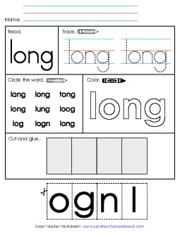 Worksheet 2: Long Sight Words Individual Worksheet