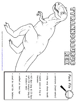 T-RexFact File 1st Grade Science Worksheet