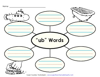 Word Web (-ub) Word Families Worksheet